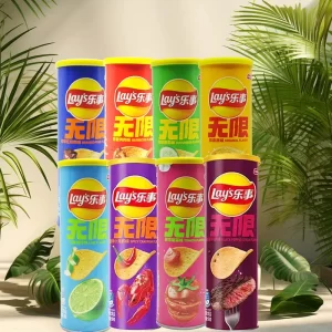 Lay's Potato Chips 3.18oz(90g)*3 bottles Leisure TV series satisfy cravings, office puffed snacks